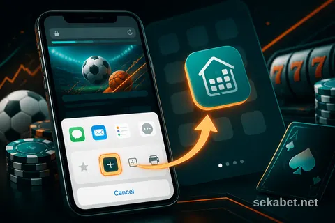 Sekabet iOS Giriş görseli ve güvenli erişim adımları