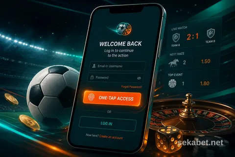Sekabet Mobil Giriş görseli ve güvenli erişim adımları