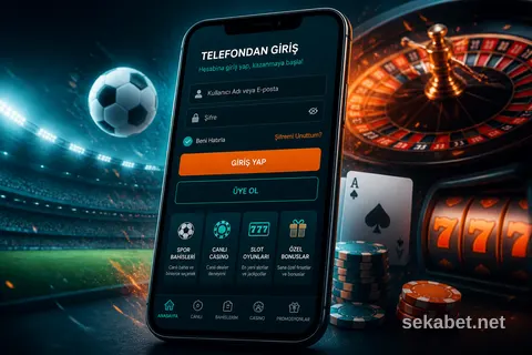 Sekabet Telefondan Giriş görseli ve güvenli erişim adımları